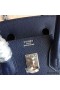 Hermes Birkin 25 Handmade Bag In Sapphire Epsom Calfskin