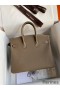 Hermes Birkin 25 Handmade Bag In Taupe Epsom Calfskin