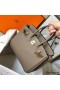 Hermes Birkin 25 Handmade Bag In Taupe Swift Leather