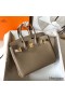 Hermes Birkin 25 Handmade Bag In Taupe Swift Leather