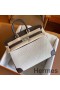 Hermes Birkin 25 Handmade Bag In Toile & Chocolat Swift Leather