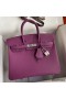 Hermes Birkin 25 Retourne Handmade Bag In Anemone Epsom Calfskin