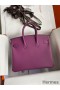 Hermes Birkin 25 Retourne Handmade Bag In Anemone Epsom Calfskin