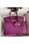 Hermes Birkin 25 Retourne Handmade Bag In Anemone Swift Calfskin