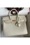 Hermes Birkin 25 Retourne Handmade Bag In Beton Matte Alligator Leather