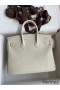 Hermes Birkin 25 Retourne Handmade Bag In Beton Matte Alligator Leather