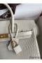 Hermes Birkin 25 Retourne Handmade Bag In Beton Matte Alligator Leather