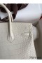 Hermes Birkin 25 Retourne Handmade Bag In Beton Matte Alligator Leather
