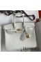 Hermes Birkin 25 Retourne Handmade Bag In Beton Swift Calfskin