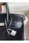 Hermes Birkin 25 Retourne Handmade Bag In Black Box Calfskin