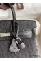 Hermes Birkin 25 Retourne Handmade Bag In Black Ostrich Leather