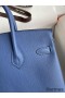 Hermes Birkin 25 Retourne Handmade Bag In Blue Agate Epsom Calfskin