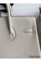 Hermes Birkin 25 Retourne Handmade Bag In Craie Epsom Calfskin