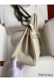 Hermes Birkin 25 Retourne Handmade Bag In Craie Epsom Calfskin