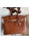Hermes Birkin 25 Retourne Handmade Bag In Gold Matte Alligator Leather