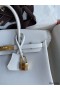 Hermes Birkin 25 Retourne Handmade Bag In Gris Pale Epsom Calfskin