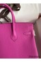 Hermes Birkin 25 Retourne Handmade Bag In Magnolia Clemence Leather
