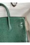 Hermes Birkin 25 Retourne Handmade Bag In Malachite Lizard Leather