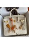 Hermes Birkin 25 Retourne Handmade Bag In Nata Swift Calfskin