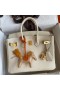 Hermes Birkin 25 Retourne Handmade Bag In Nata Swift Calfskin