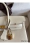 Hermes Birkin 25 Retourne Handmade Bag In Nata Swift Calfskin