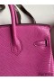 Hermes Birkin 25 Retourne Handmade Bag In Pink Lizard Leather