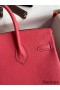 Hermes Birkin 25 Retourne Handmade Bag In Rose Lipstick Clemence Leather
