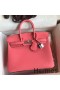 Hermes Birkin 25 Retourne Handmade Bag In Rose Lipstick Swift Calfskin