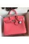 Hermes Birkin 25 Retourne Handmade Bag In Rose Lipstick Swift Calfskin