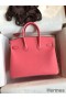 Hermes Birkin 25 Retourne Handmade Bag In Rose Lipstick Swift Calfskin