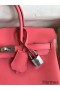 Hermes Birkin 25 Retourne Handmade Bag In Rose Lipstick Swift Calfskin