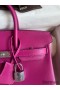 Hermes Birkin 25 Retourne Handmade Bag In Rose Purple Swift Calfskin