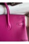 Hermes Birkin 25 Retourne Handmade Bag In Rose Purple Swift Calfskin