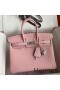 Hermes Birkin 25 Retourne Handmade Bag In Rose Sakura Epsom Calfskin
