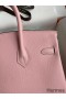 Hermes Birkin 25 Retourne Handmade Bag In Rose Sakura Epsom Calfskin