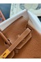 Hermes Birkin 25 Retourne Handmade Bag in Gold Togo Leather