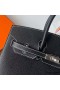 Hermes Birkin 25 Sellier Handmade Bag In Noir Epsom Calfskin