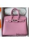 Hermes Birkin 25 Sellier Handmade Bag In Rose Confetti Epsom Calfskin
