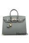 Hermes Birkin 25 Sellier Handmade Bag In Vert Amanda Epsom Calfskin