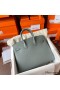 Hermes Birkin 25 Sellier Handmade Bag In Vert Amanda Epsom Calfskin
