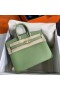 Hermes Birkin 25 Sellier Handmade Bag In Vert Criquet Epsom Calfskin
