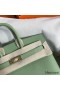 Hermes Birkin 25 Sellier Handmade Bag In Vert Criquet Epsom Calfskin