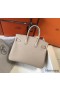 Hermes Birkin 25cm Bag In Beige Clemence Leather GHW