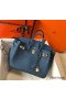 Hermes Birkin 25cm Bag In Blue Agate Clemence Leather GHW