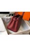 Hermes Birkin 25cm Bag In Bordeaux Clemence Leather GHW