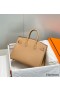 Hermes Birkin 25cm Bag In Chai Clemence Leather GHW