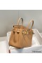 Hermes Birkin 25cm Bag In Chai Clemence Leather GHW