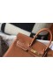 Hermes Birkin 25cm Bag In Gold Clemence Leather GHW