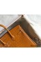 Hermes Birkin 25cm Bag In Gold Embossed Crocodile Leather