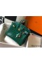 Hermes Birkin 25cm Bag In Green Embossed Crocodile Leather